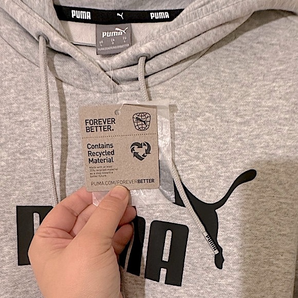 PUMA | Essentials Logo Women's Hoodie | light gray Heather | Size L | NWT - Picture 9 of 12